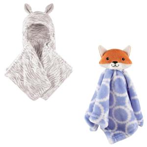 image:imageHooded Blanket amp Security BlanketZebraBlue Fox