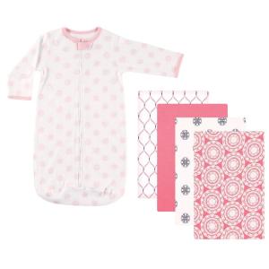 image:imageHudson Baby Flannel Blanket 4Pack amp Interlock Sleeping Bag 06MScroll