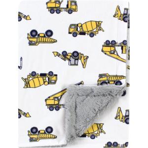 image:imageHudson Baby Infant Boy Plush Blanket with Furry Binding and Back Sports Fan One SizeConstruction