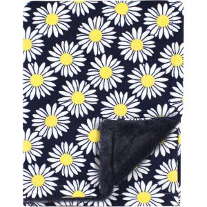 image:imageHudson Baby Infant Boy Plush Blanket with Furry Binding and Back Sports Fan One SizeNavy Daisy