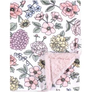 image:imageHudson Baby Infant Boy Plush Blanket with Furry Binding and Back Sports Fan One SizeVintage Blossom