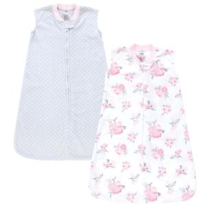 image:imageHudson Baby Infant Girl Plush Sleeping Bag Sack Blanket 2pk Basic Pink Floral 612 MonthsBasic Pink Floral