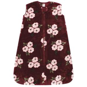 image:imageHudson Baby Infant Girl Plush Sleeping Bag Sack Blanket 2pk Basic Pink Floral 612 MonthsBurgundy Floral Sleeveless