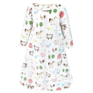 image:imageHudson Baby Infant Girl Plush Sleeping Bag Sack Blanket 2pk Basic Pink Floral 612 MonthsGirl Farm Animals Long Sleeve