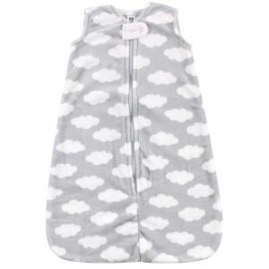 image:imageHudson Baby Infant Girl Plush Sleeping Bag Sack Blanket 2pk Basic Pink Floral 612 MonthsGray Clouds Plush