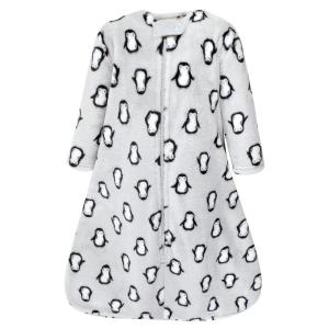 image:imageHudson Baby Infant Girl Plush Sleeping Bag Sack Blanket 2pk Basic Pink Floral 612 MonthsLongsleeve Gray Penguin