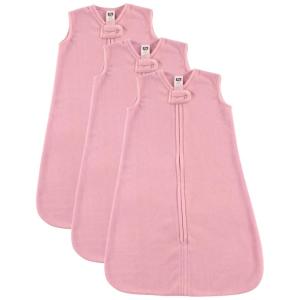 image:imageHudson Baby Infant Girl Plush Sleeping Bag Sack Blanket 2pk Basic Pink Floral 612 MonthsSolid Light Pink Fleece