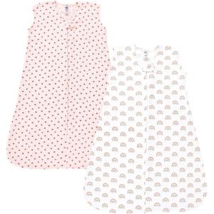 image:imageHudson Baby Infant Girl Thermal Sleeveless Sleeping Bag 2pk Soft Pink Sage RoseCreative Rainbows