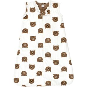 image:imageHudson Baby Infant Girls Long Sleeve Plush Faux Fur Sleeping Bag Wearable BlanketBrown Bear
