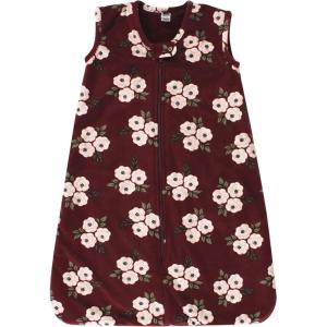 image:imageHudson Baby Infant Girls Long Sleeve Plush Faux Fur Sleeping Bag Wearable BlanketBurgundy Floral