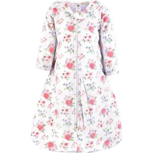 image:imageHudson Baby Infant Girls Long Sleeve Plush Faux Fur Sleeping Bag Wearable BlanketVintage Floral