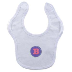 image:imageHudson Baby Personalized Initial Bib B Girl PinkViolet
