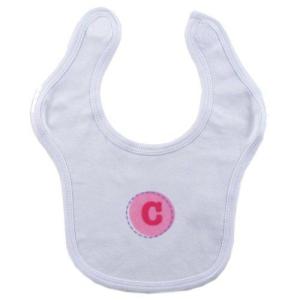 image:imageHudson Baby Personalized Initial Bib C Girl PinkRed