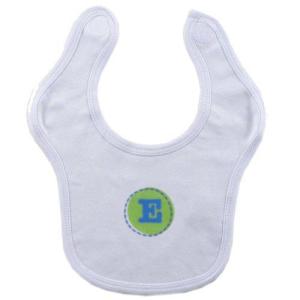 image:imageHudson Baby Personalized Initial Bib E Boy BlueGreen