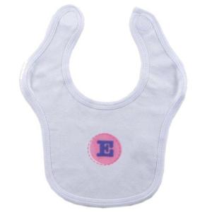image:imageHudson Baby Personalized Initial Bib E Girl PinkBlue