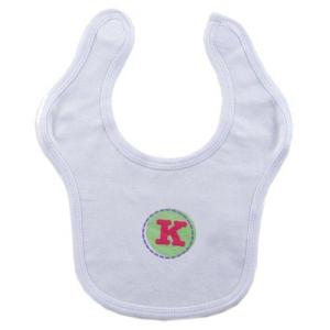 image:imageHudson Baby Personalized Initial Bib K Girl PinkGreen