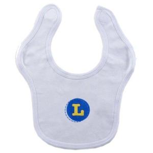 image:imageHudson Baby Personalized Initial Bib L Boy BlueYellow