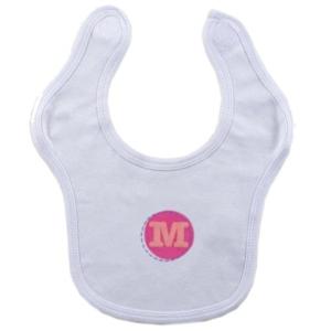 image:imageHudson Baby Personalized Initial Bib M Girl Pink