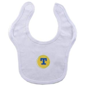 image:imageHudson Baby Personalized Initial Bib T Boy BlueYellow