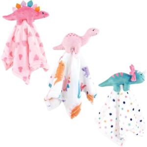image:imageHudson Baby Unisex Baby Animal Face Security Blanket Bunny One SizeCuteasaurus 3pack