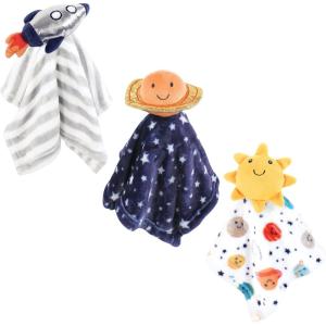 image:imageHudson Baby Unisex Baby Animal Face Security Blanket Bunny One SizeHappy Planets 3pack