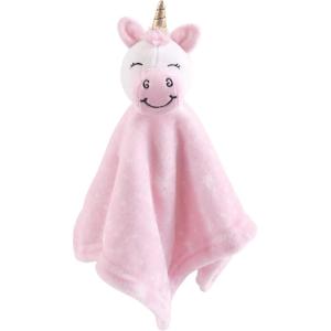 image:imageHudson Baby Unisex Baby Animal Face Security Blanket Bunny One SizePink Unicorn