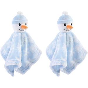 image:imageHudson Baby Unisex Baby Animal Face Security Blanket Bunny One SizeSnowman