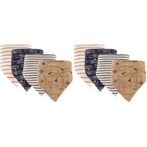 image:imageHudson Baby Unisex Baby Cotton Bandana Bibs Boho Flower One SizeAirplane
