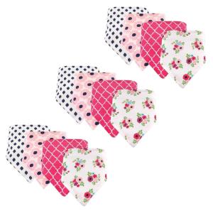 image:imageHudson Baby Unisex Baby Cotton Bandana Bibs Boho Flower One SizeFloral 12pack
