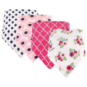 image:imageHudson Baby Unisex Baby Cotton Bandana Bibs Boho Flower One SizeFloral