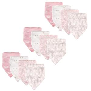 image:imageHudson Baby Unisex Baby Cotton Bandana Bibs Boho Flower One SizeModern Feathers 12pack