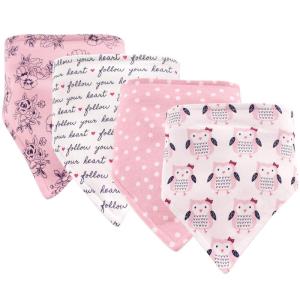 image:imageHudson Baby Unisex Baby Cotton Bandana Bibs Boho Flower One SizeOwl