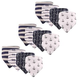 image:imageHudson Baby Unisex Baby Cotton Bandana Bibs Boho Flower One SizeSailboat 12pack