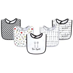 image:imageHudson Baby Unisex Baby Cotton Bibs Holiday Bold Boy One SizeBon Appetit