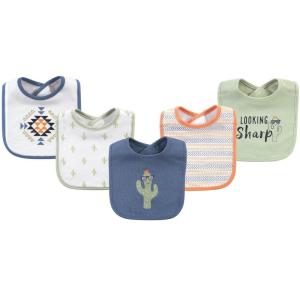 image:imageHudson Baby Unisex Baby Cotton Bibs Holiday Bold Boy One SizeCactus