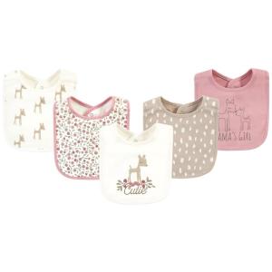 image:imageHudson Baby Unisex Baby Cotton Bibs Holiday Bold Boy One SizeFawn Cutie