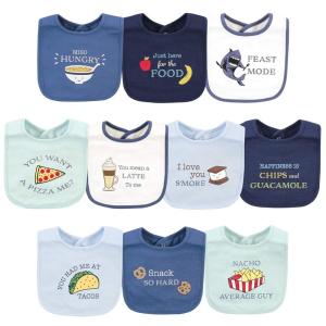 image:imageHudson Baby Unisex Baby Cotton Bibs Holiday Bold Boy One SizeFood Puns Boy