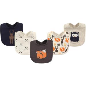image:imageHudson Baby Unisex Baby Cotton Bibs Holiday Bold Boy One SizeForest
