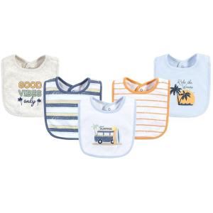 image:imageHudson Baby Unisex Baby Cotton Bibs Holiday Bold Boy One SizeGone Surfing