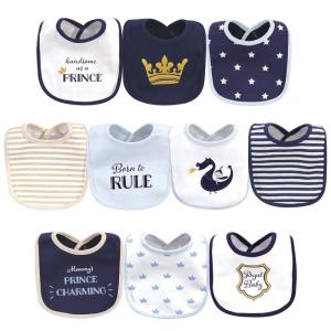 image:imageHudson Baby Unisex Baby Cotton Bibs Holiday Bold Boy One SizeHandsome as a Prince