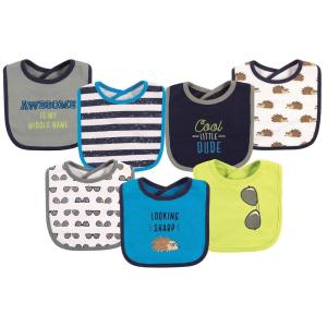 image:imageHudson Baby Unisex Baby Cotton Bibs Holiday Bold Boy One SizeHedgehog