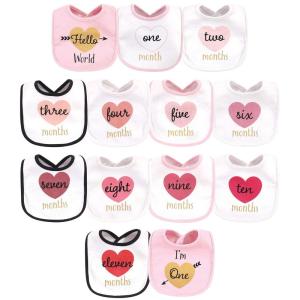 image:imageHudson Baby Unisex Baby Cotton Bibs Holiday Bold Boy One SizeHello World