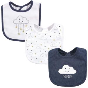 image:imageHudson Baby Unisex Baby Cotton Bibs Holiday Bold Boy One SizeNavy Cloud