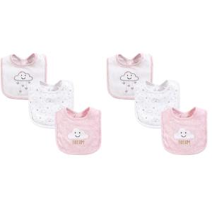 image:imageHudson Baby Unisex Baby Cotton Bibs Holiday Bold Boy One SizePink Cloud