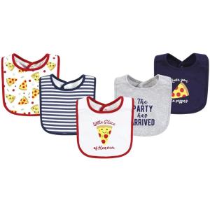 image:imageHudson Baby Unisex Baby Cotton Bibs Holiday Bold Boy One SizePizza Slice of Heaven