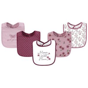 image:imageHudson Baby Unisex Baby Cotton Bibs Holiday Bold Boy One SizePlum Wildflower