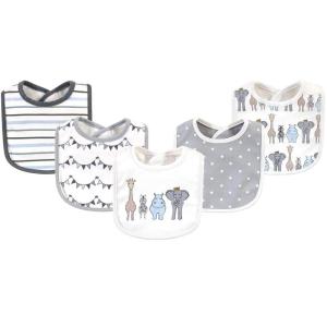 image:imageHudson Baby Unisex Baby Cotton Bibs Holiday Bold Boy One SizeRoyal Safari