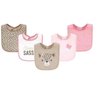 image:imageHudson Baby Unisex Baby Cotton Bibs Holiday Bold Boy One SizeSassy Cheetah