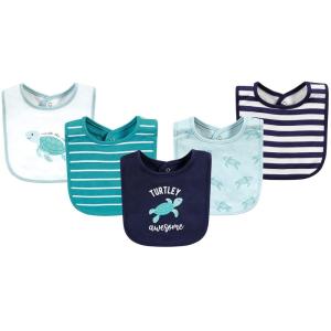 image:imageHudson Baby Unisex Baby Cotton Bibs Holiday Bold Boy One SizeSea Turtle