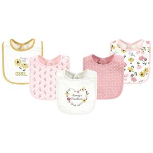 image:imageHudson Baby Unisex Baby Cotton Bibs Holiday Bold Boy One SizeSoft Painted Floral